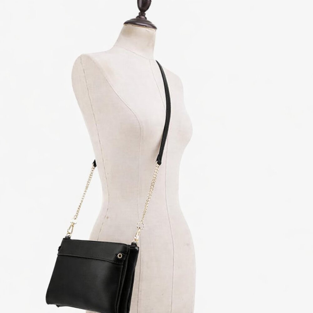 Isabelle Faux Leather Crossbody Bag with Multiple Pockets   C1